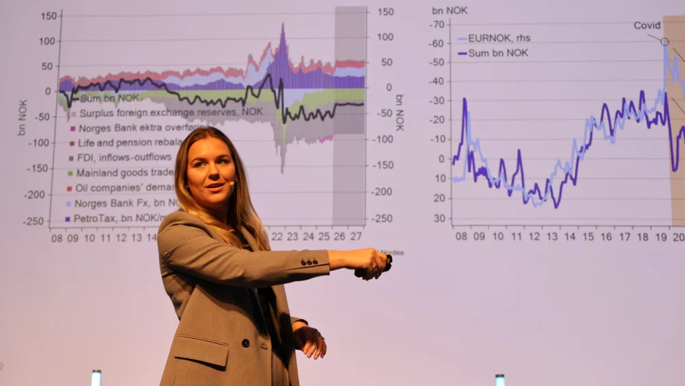 Makro og valutastrateg Sara Midtgaard i Nordea ombordfryst 2026 foto ogne