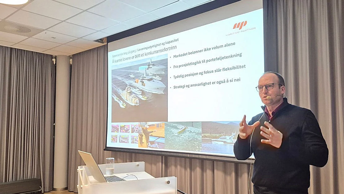 Stian Ostrem CEO Maritime Partner Fosnavag Shippingklubb foto Fosnavag Shippingklubb mandag 26 jan 2026