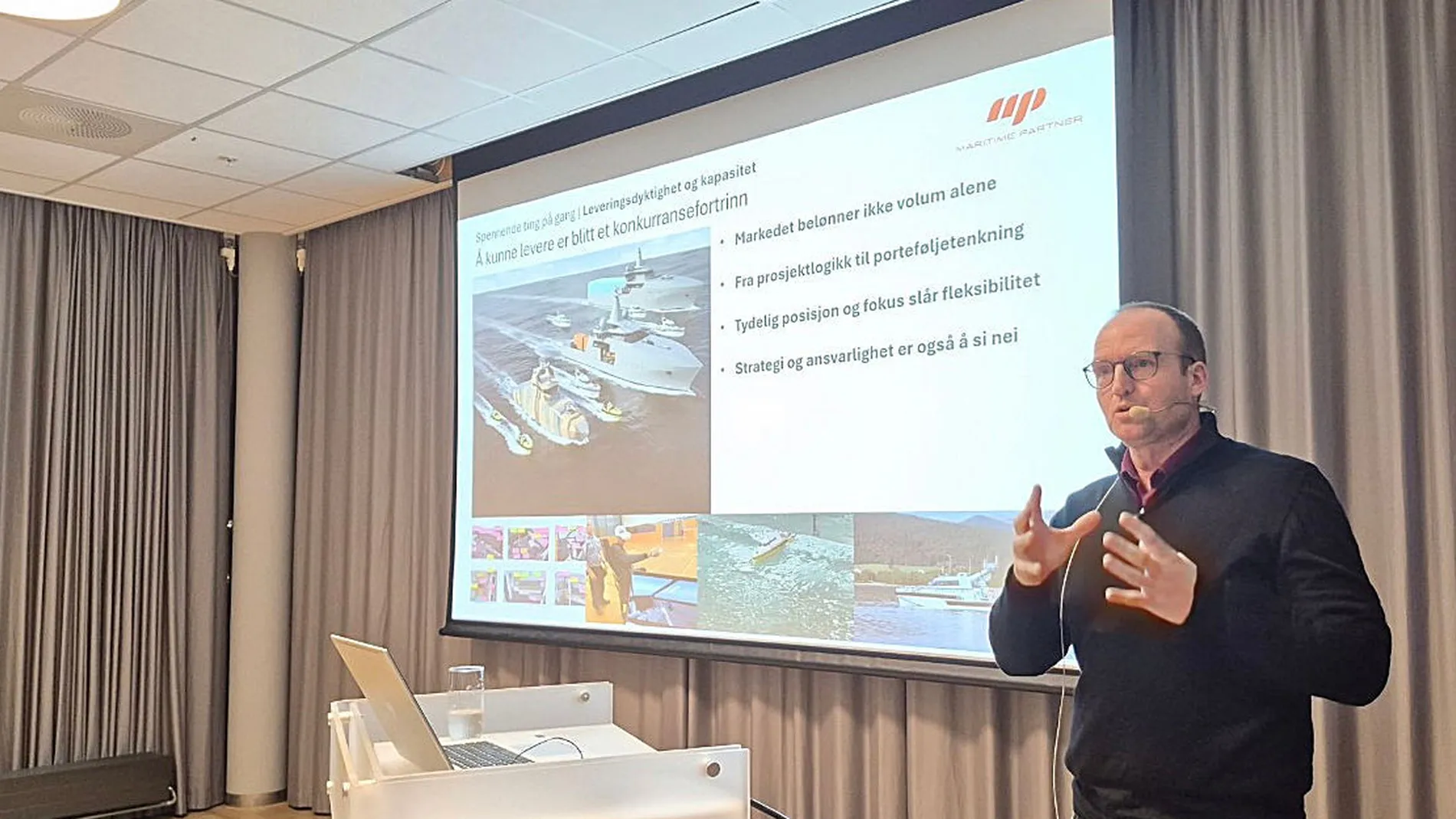 Stian Ostrem CEO Maritime Partner Fosnavag Shippingklubb foto Fosnavag Shippingklubb mandag 26 jan 2026