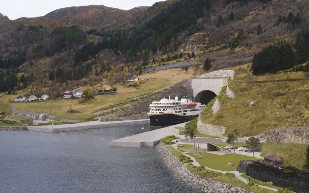 Stad skipstunnel kjodepollen illustrasjon Kystverket Multiconsult Linke Arkitektur