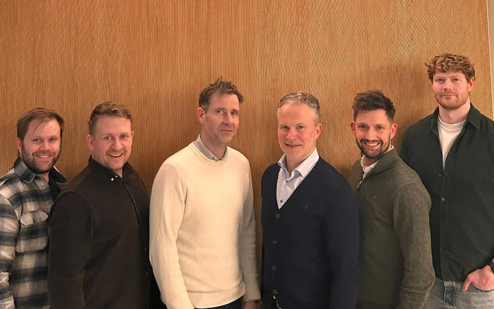Fra Venstre Sigmar Orn Hilmarsson Sigurpall Hjorvar Arnason Jon Kjartan Jonsson Siggi Olason Espen Rorvik og Sigurd Lillebo foto Optimar