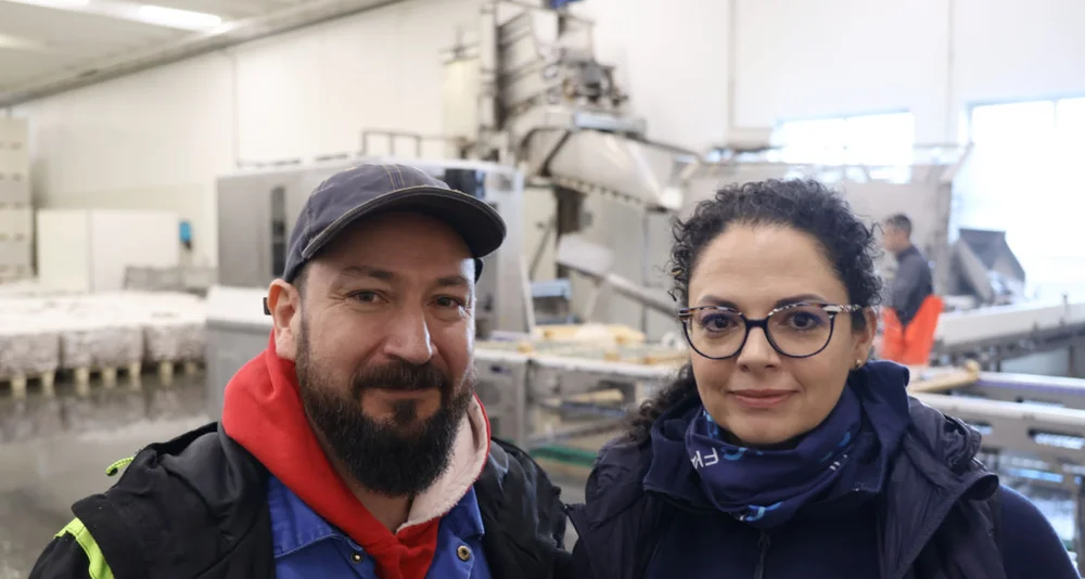 Scanprod maskinist Jonas Noguera og Lorena Gallart Jornes FHF foto Ogne