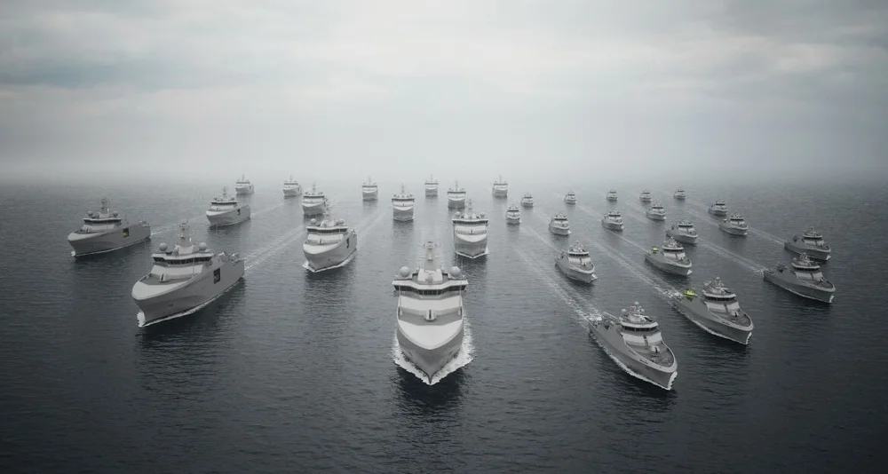 Standardiserte fartoy illustrasjon salt ship design kongsberg