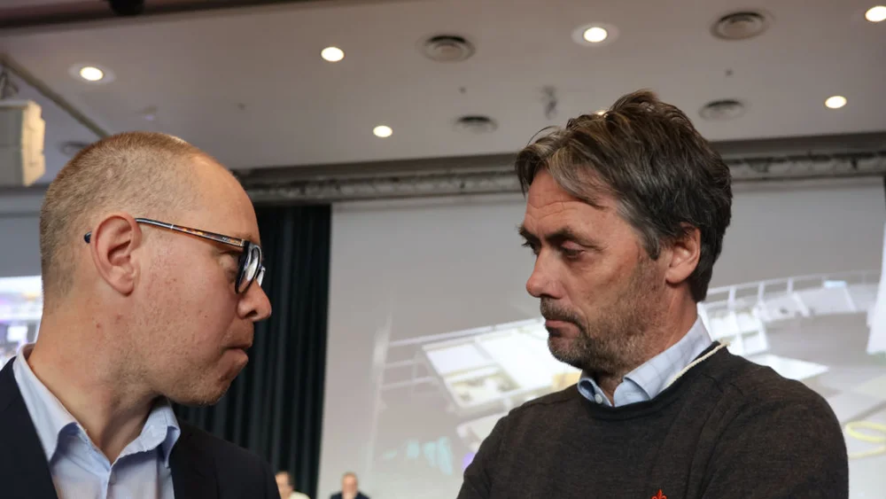 Fv gen sekr Sverre Johansen Norges Fiskarlag styreleiar Christian Halstensen Fiskebat Landsmote Norges Fiskarlag 2025 foto Ogne
