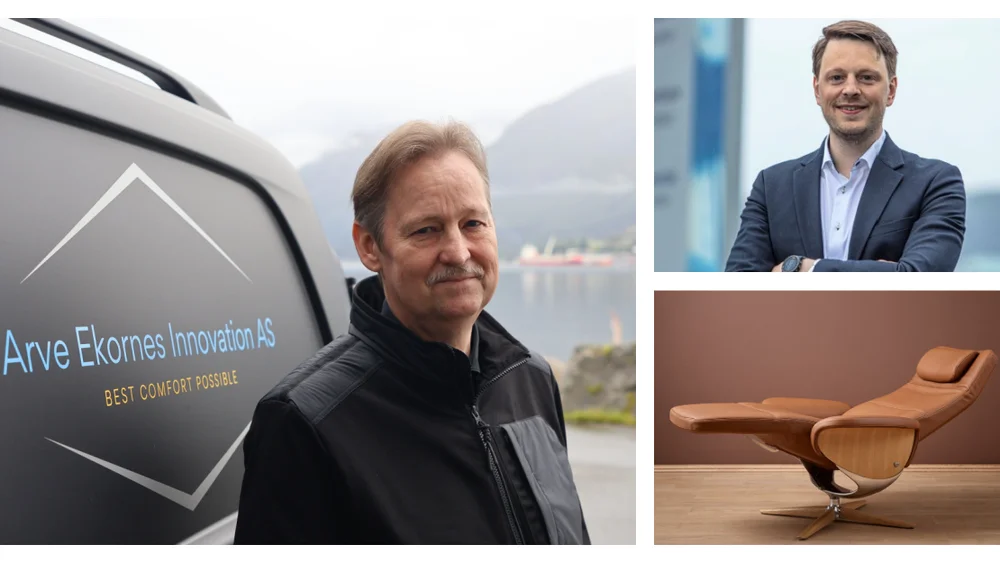 Arve Ekornes Fredrik Odegaard Nilsen Stressless Helsinki foto Ogne Ekornes Ekornes