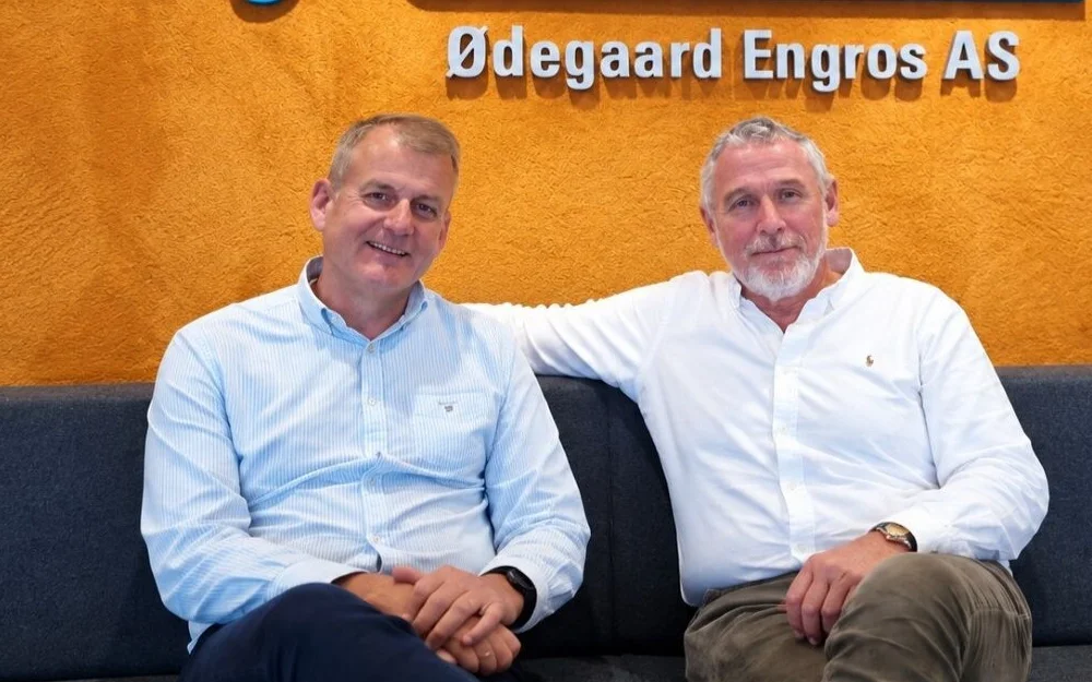 Odegaard Engros Erik Roste og Johannes Berger foto Johs Olsen Handel