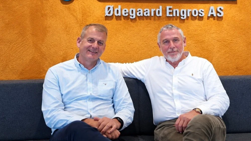 Odegaard Engros Erik Roste og Johannes Berger foto Johs Olsen Handel