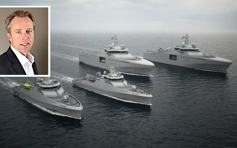 Standardiserte skip innfelt hj hurrod forsvaret Illustrasjon KDA Salt Ship 22