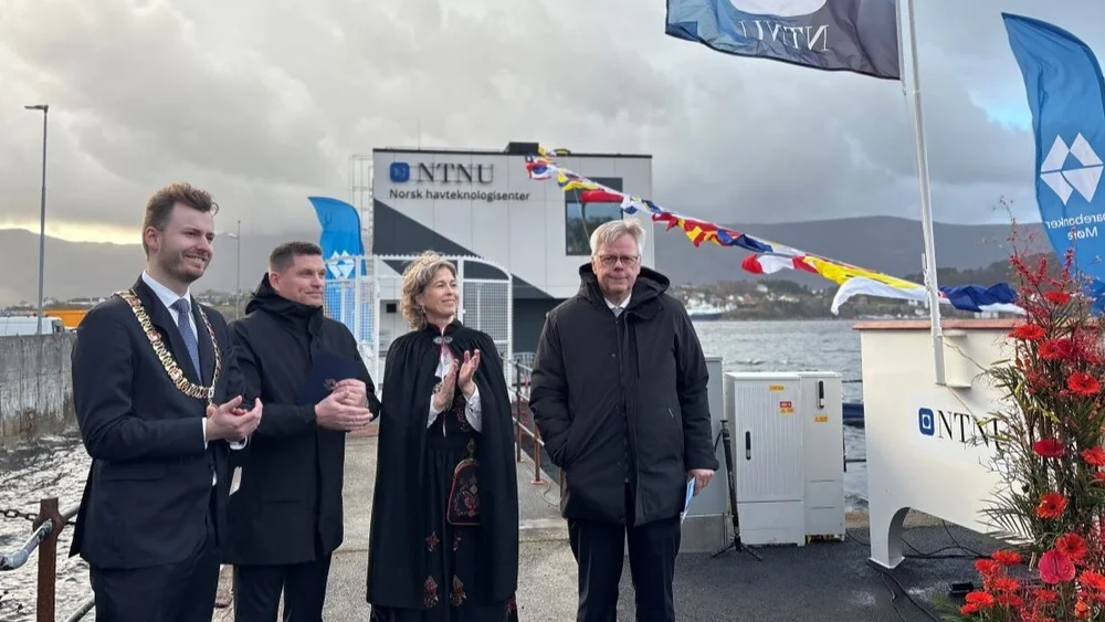 NTNU Ocean Campus dap Hakon Lykkebo Strand Trond Nydal Anne Lise Sagen Major Hans Petter Hildre foto Marius