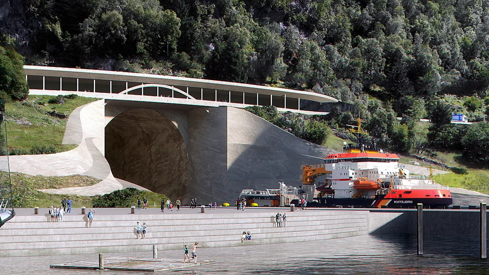 Stad skipstunnel illustrasjon med folk illustrasjon kystverket 11