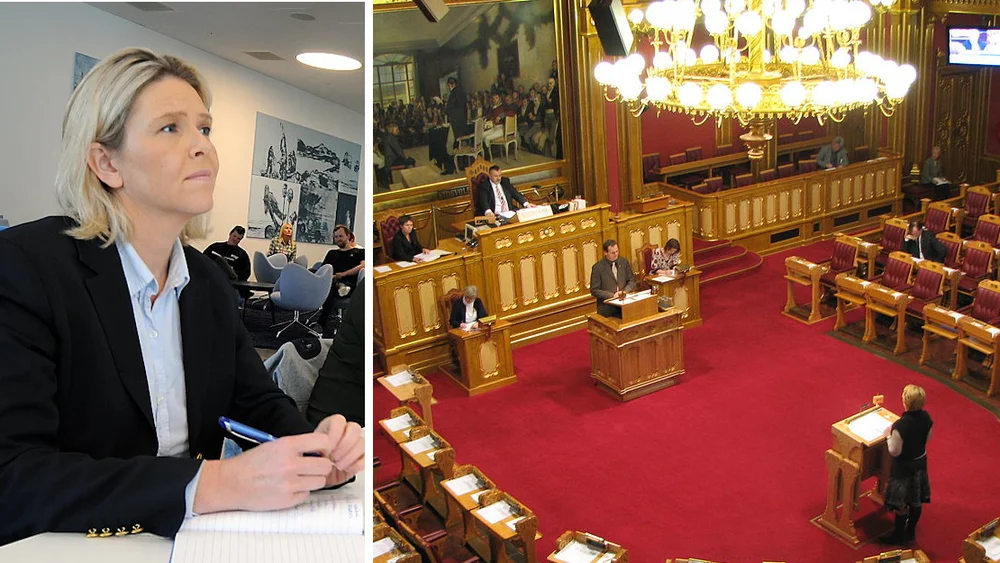 Stortinget montasje sylvi listhaug foto marius Lars Røed Hansen wiki commons CC BY SA 2 5 11