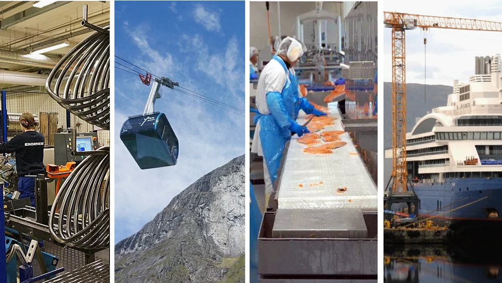 Montasje eksportnæringer eksport møbel reiseliv sjømat maritim