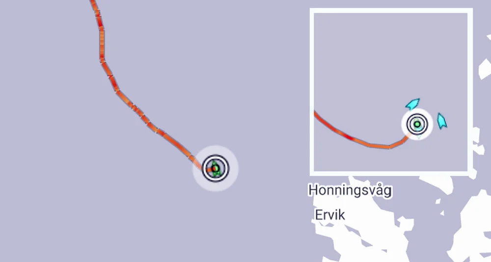 Eemslift hendrika skjermdump ais sporing onsdag kveld 33