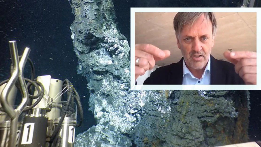 Gruvedrift mineral steinprøver havbotn innfelt hans olav hide foto Universitetet i Bergen skjermdump 11