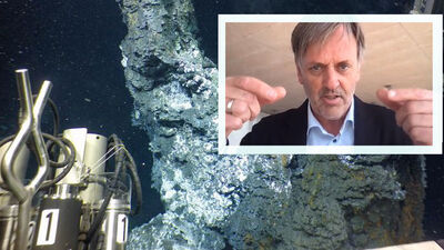 Gruvedrift mineral steinprøver havbotn innfelt hans olav hide foto Universitetet i Bergen skjermdump 11