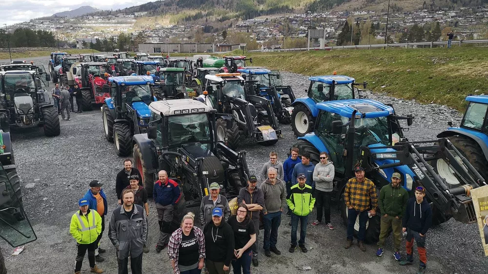 Traktor demonstrasjon landbruk foto Hilde Kjersem Kolberg