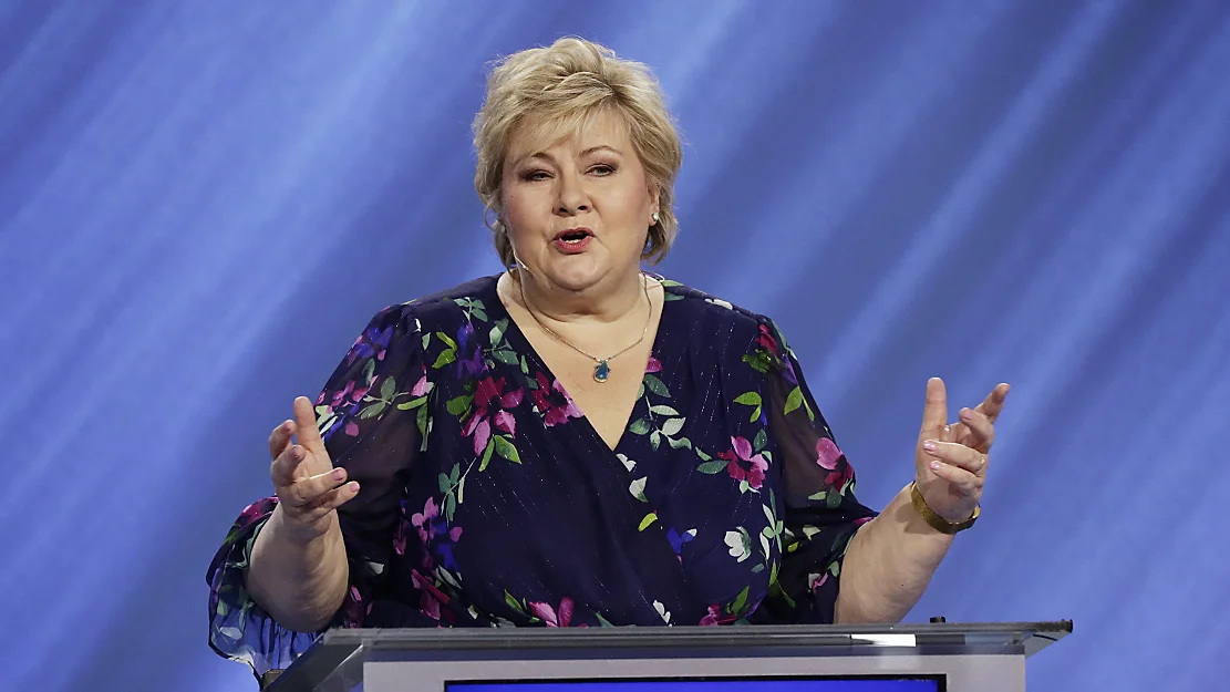 Erna solberg landsmøte ami 2021 foto ntb npk