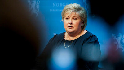 AVTALE Statsminister Erna Solberg H presenterte fredag ein ny frihandelsavtale med Storbritannia Foto Gorm Kallestad NTB NPK