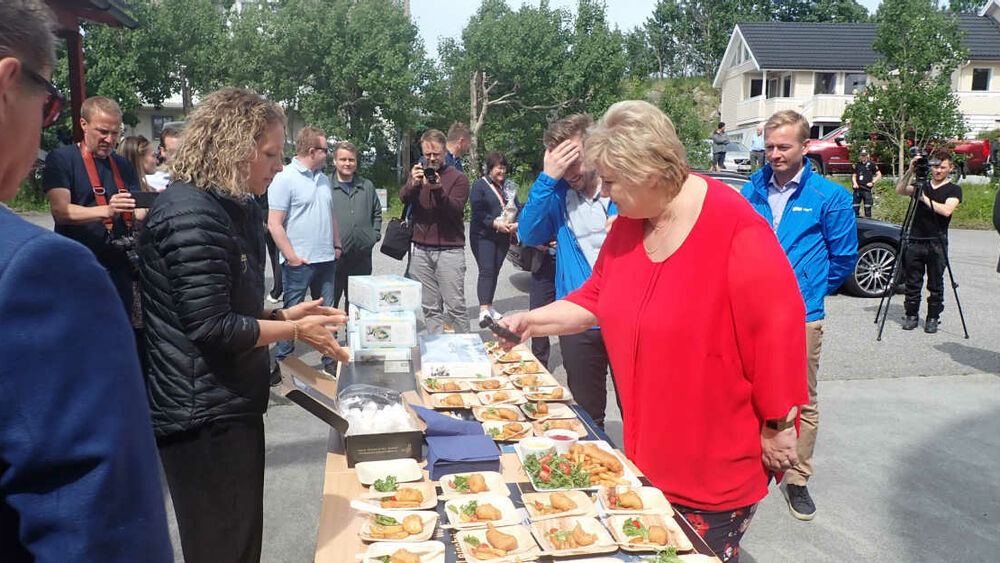 Erna Solberg Lisa Leinebø Pinheiro Leinebris Eros statsministerbesøk juni 2021 foto Ogne