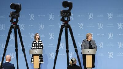 Erna solberg iselin nybø pressekonferanse foto statsministerens kontor 11