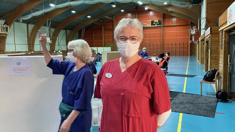 Toril Høydal vaksinekoordinator voldahallen foto volda kommune jpeg