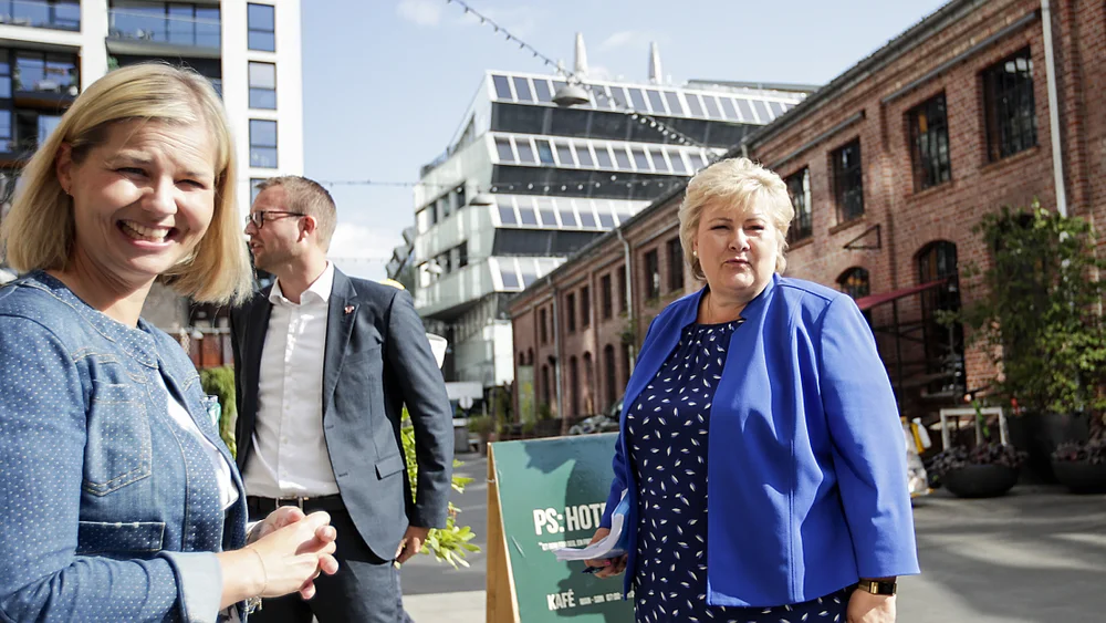 Erna solberg guri melby ropstad foto ntb