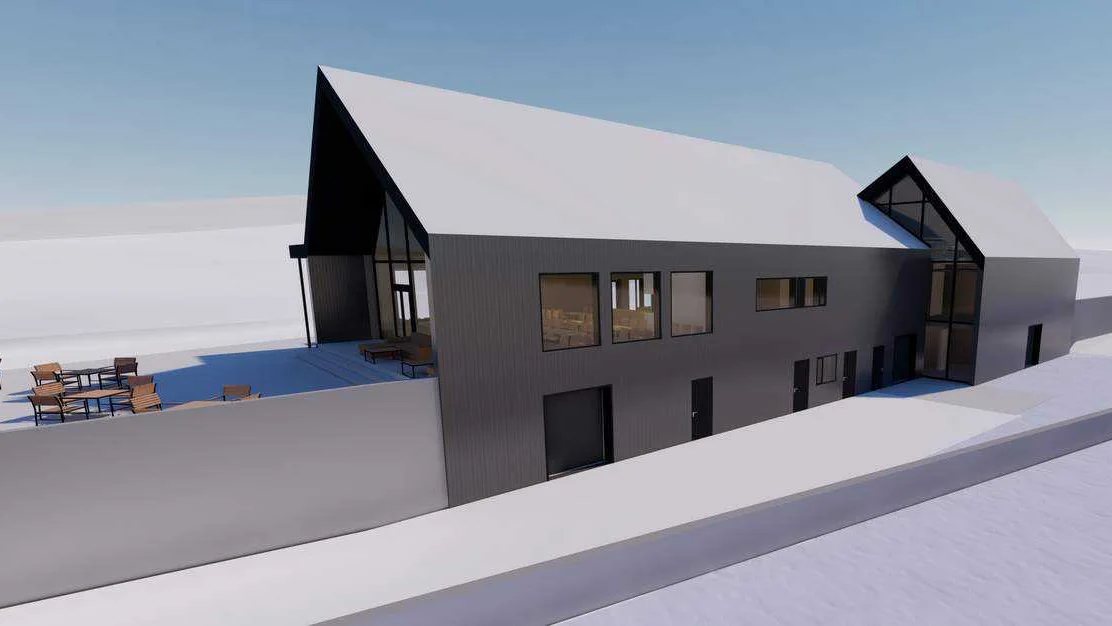 Slik vert nybygget paa Strandafjellet