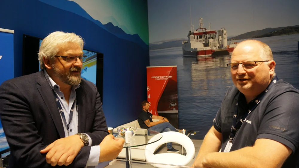Roy Frostad dgl Tomra Engineering Lasse Stokkeland Salthammer Båtbyggeri Aqua Nor 2021 foto Ogne
