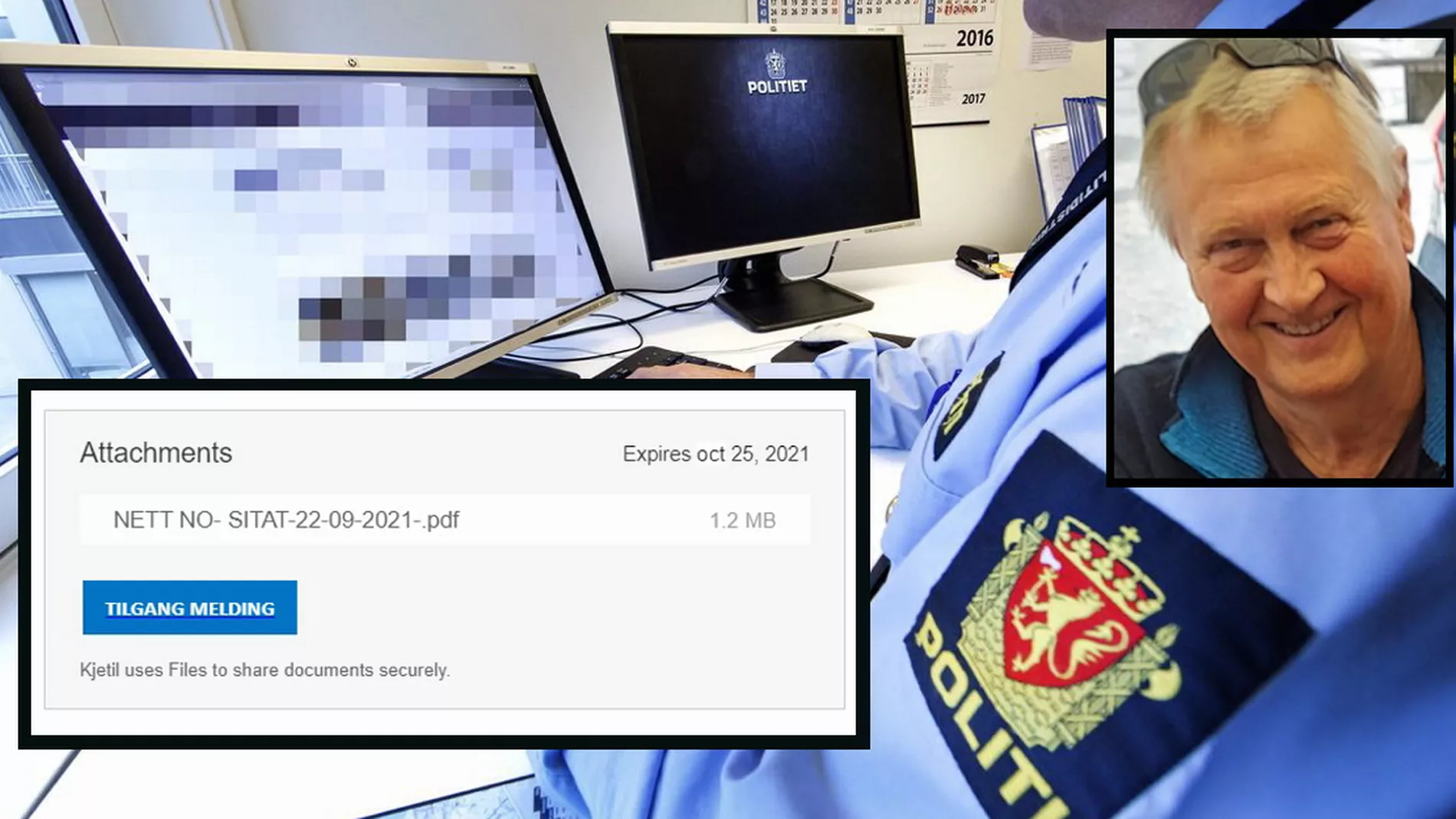 Datakriminalitet innfelt kjetil skjermdump foto politiet privat 11