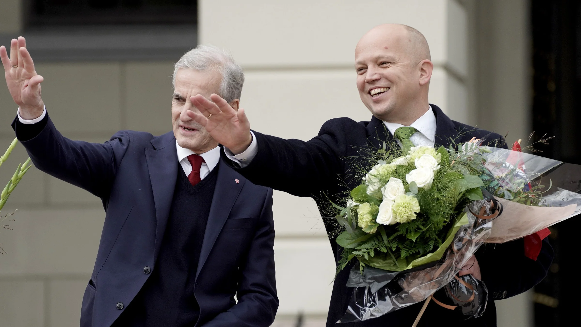 Støre og Vedum Foto Heiko Junge