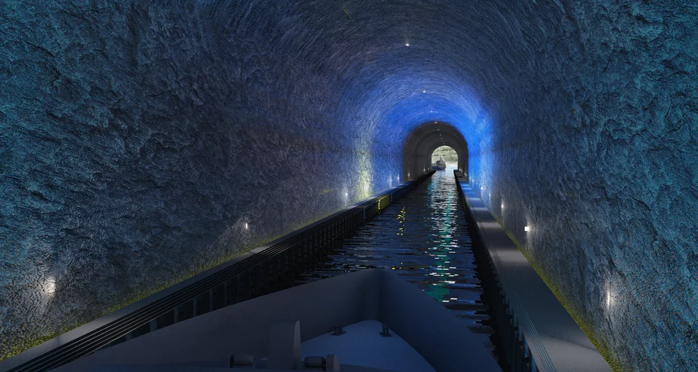 Stad skipstunnel innside illustrasjon Snøhetta Kystverket 11