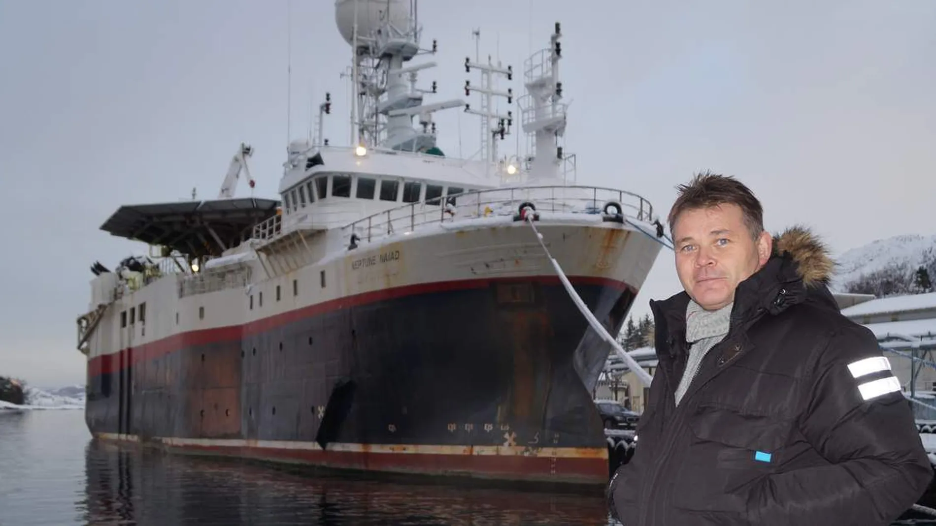 I opplag paa Moltu og permitterer mannskapet