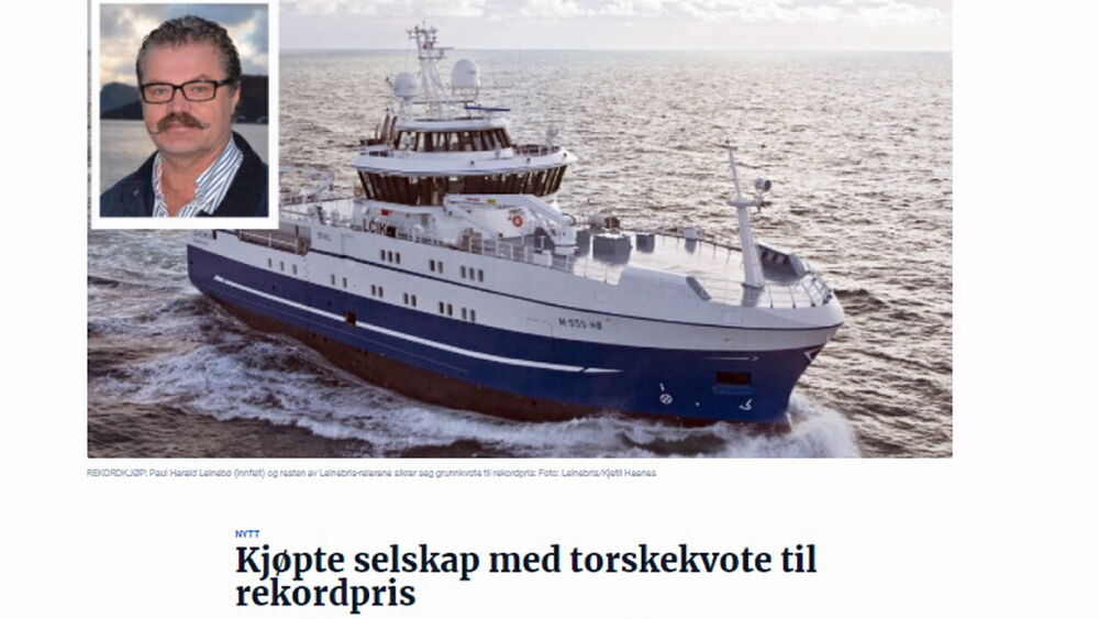 Skjermdump leinebris kvotesak faksimile