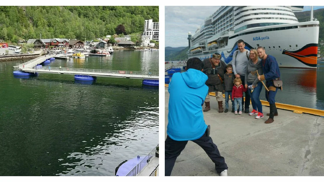 Cruise Geiranger Nordfjordeid montasje foto Ogne Wikimedia Commons